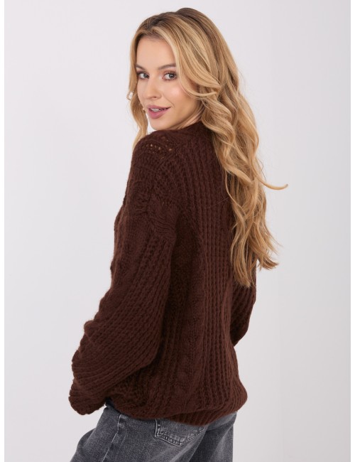 Sweter-IN-SW-33831.25-ciemny bezowy