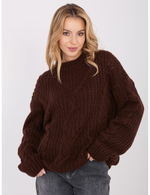 Sweter-IN-SW-33831.25-ciemny bezowy