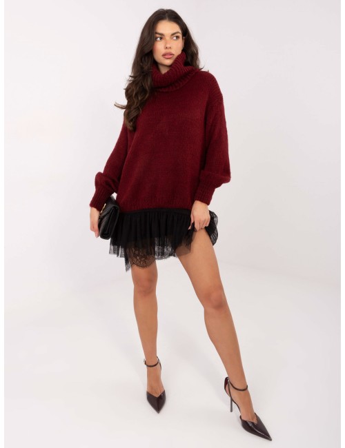 Sweter-IN-SW-3176.26-ciemny bezowy