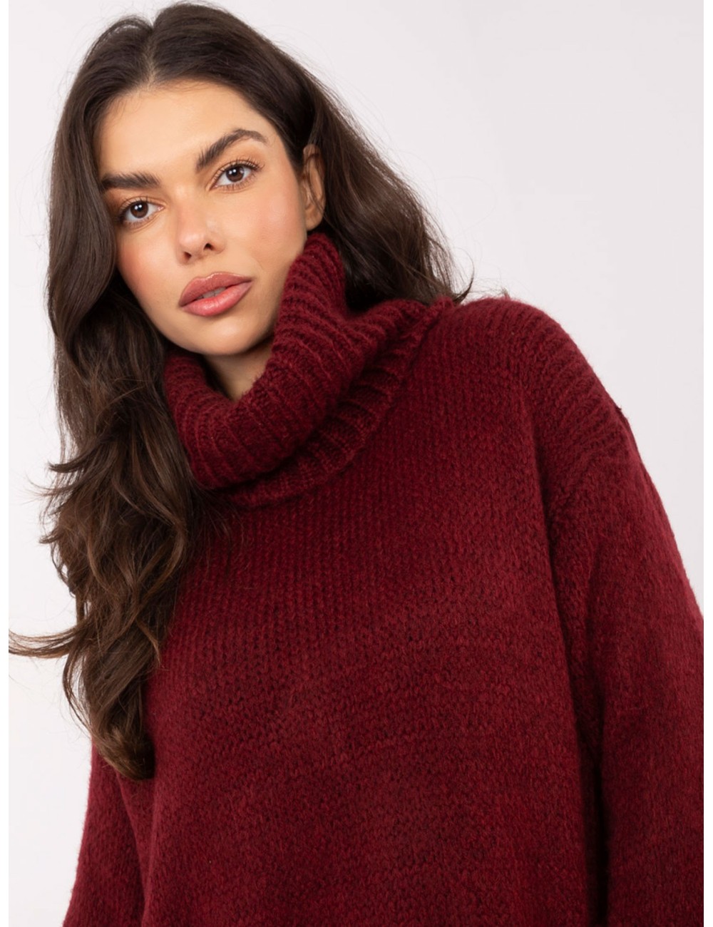 Sweter-IN-SW-3176.26-ciemny bezowy