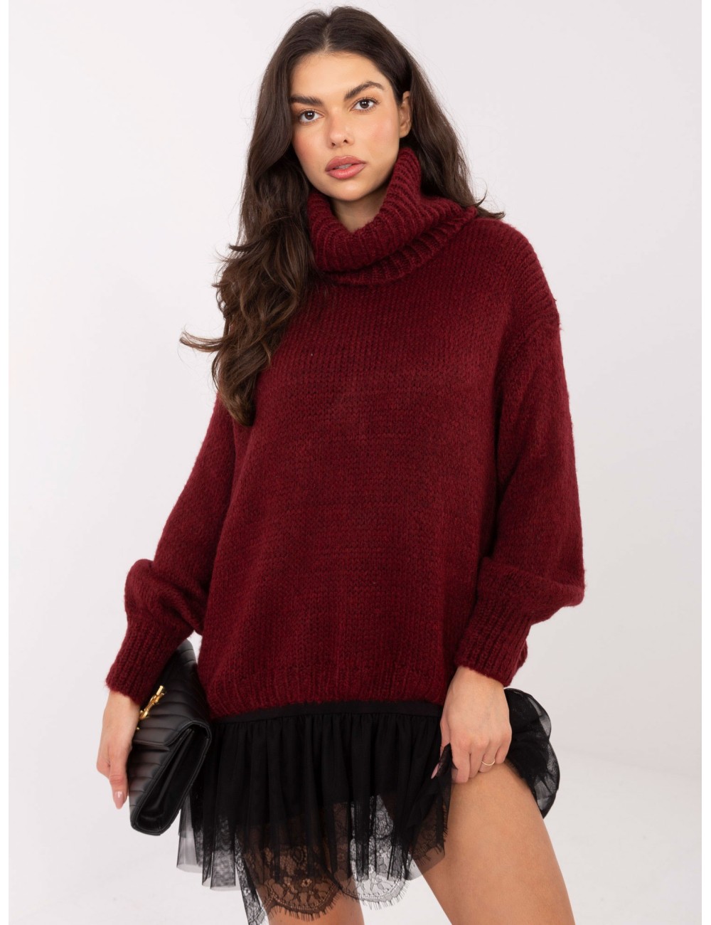 Sweter-IN-SW-3176.26-ciemny bezowy
